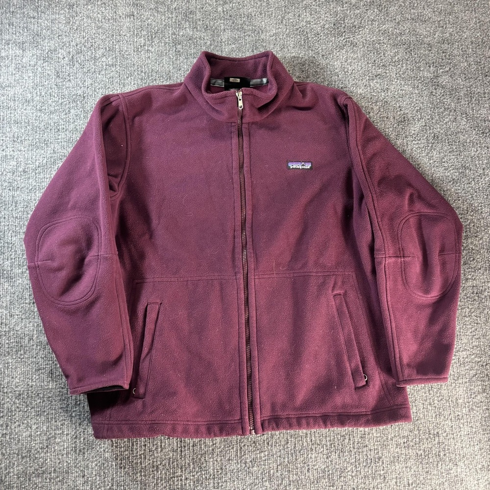 Patagonia Synchilla Jacket Mens Medium Purple Fleece Full Zip Hiking Outdoor